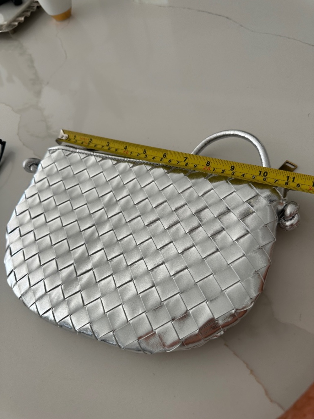 SILVER INTRACCIATA BAG